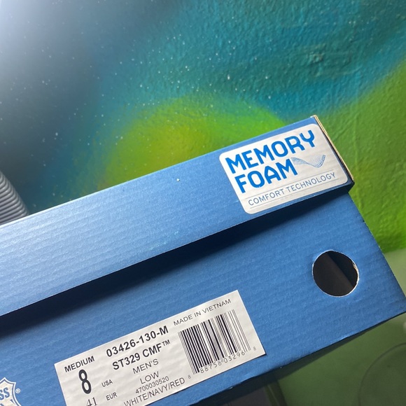 NWB K-SWISS Memory Foam white shoes medium sneakers sport work out running ST429 - Picture 3 of 10